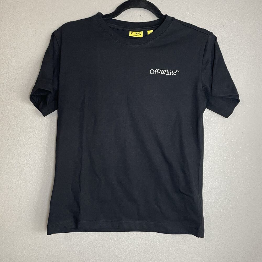 OFF- WHITE Virgil Abloh Black Tee Kids Size 10